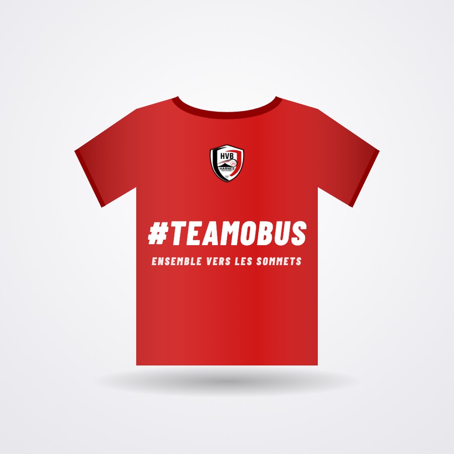 T-shirt #TEAMOBUS HVB