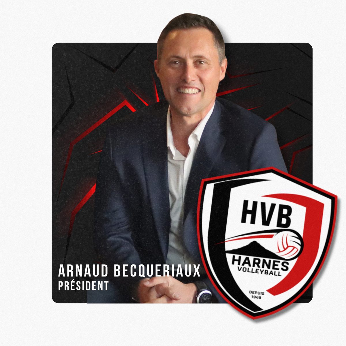 Arnaud Becqueriaux, président du Harnes Volley-Ball